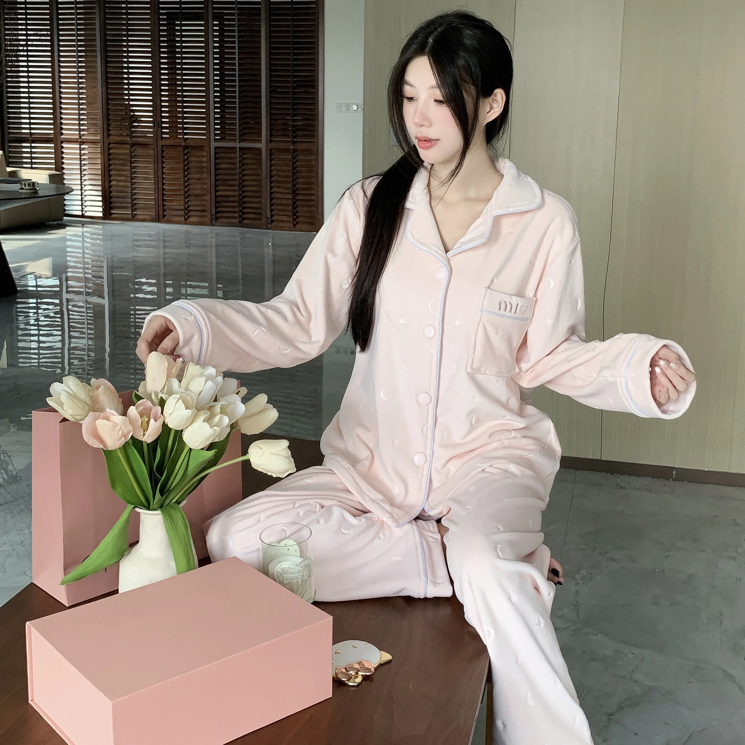 

Pajama Sets Y2K Women Cherry Cloud Ultra-Thin Couple Fashion Halloween Christmas Colorable Funny Flower Thicker Bachelorette Ins