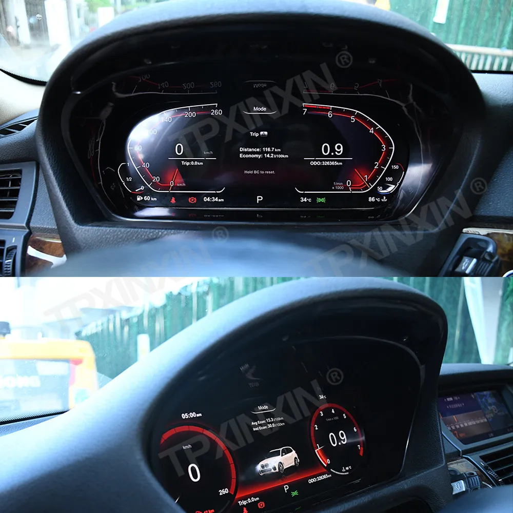 

12,3-дюймовый автомобильный цифровой кластер для BMW X5 E70 2007-2013, ЖК-прибор, мультимедийный плеер, приборная панель, измеритель скорости, экран Smart Auto