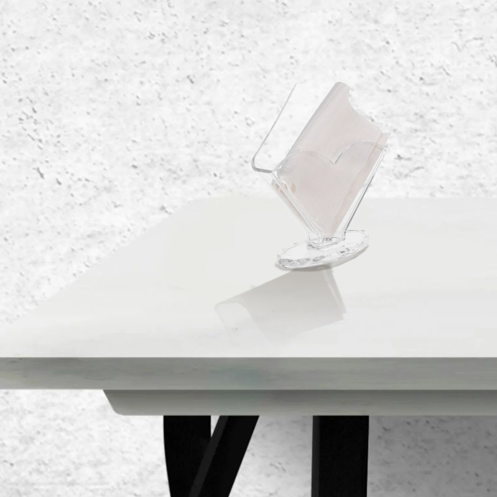 

2Pcs Clear Acrylic Square Tissue Holder Desktop Napkin Stand Multi-Functional Tissue Organizer for Kitchen Living Room Office