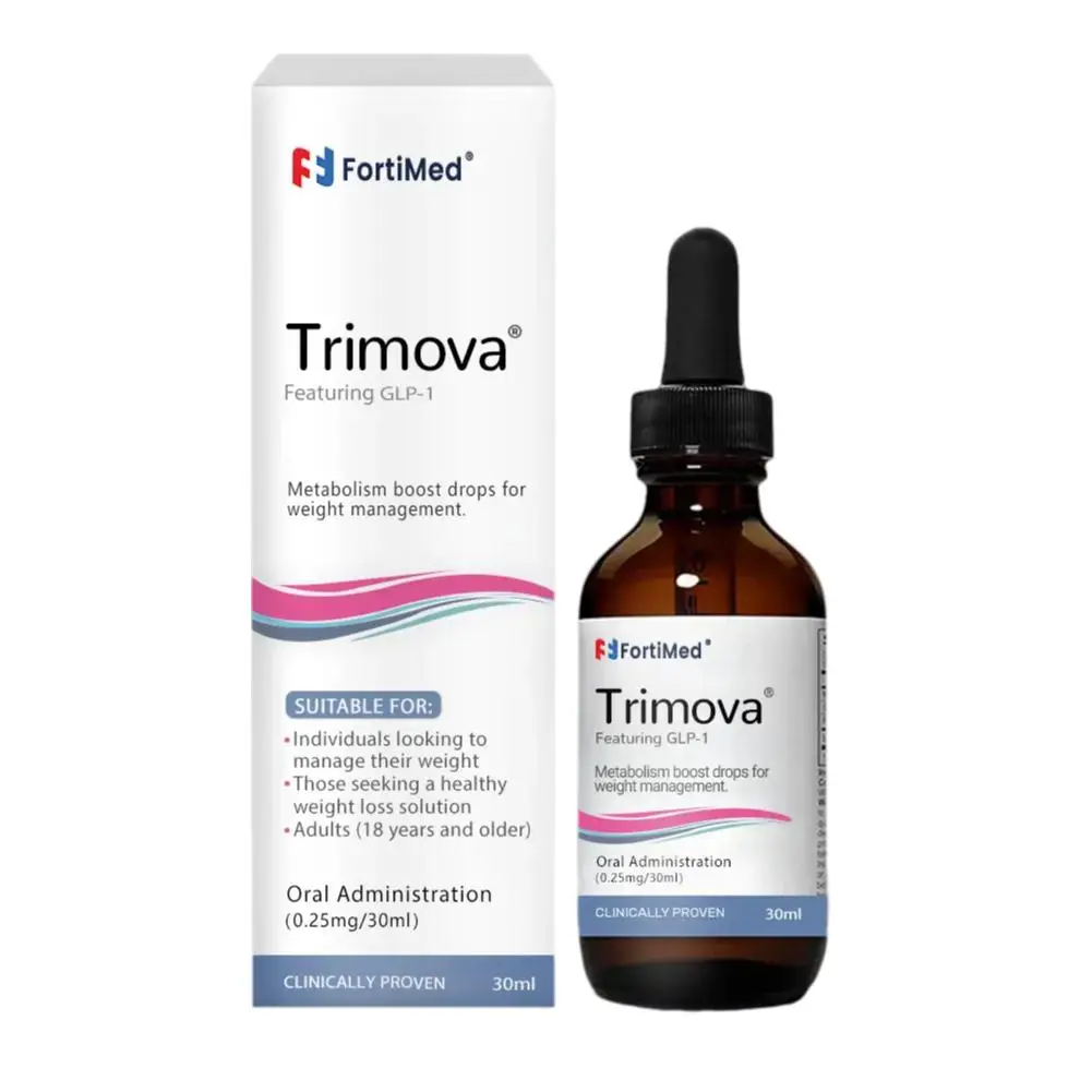 30ml ลดน้ําหนักการเผาผลาญหยด Trimova หยด Trimova การเผาผลาญหยด Trimova วิตามิน Glp-1 การเผาผลาญหยดสําหรับ Men & Women