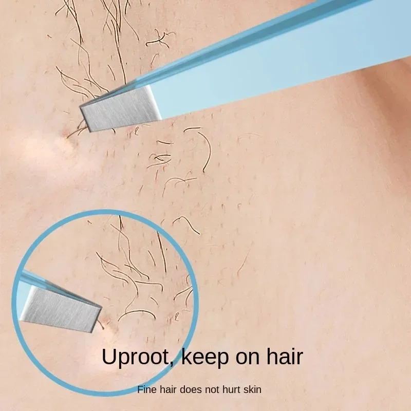 Stainless Steel Slanted Eye Brow Tweezer, Fine Hairs Puller, Colorful Hair Beauty Makeup Tools for Brow Removal