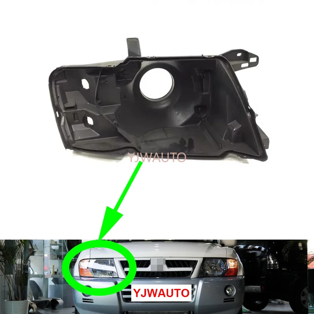 

For Mitsubishi Pajero V73 2003- 2007 2008 2009 2010 2011 Headlamp House Car Headlight Base Auto Front Lamp Holder Back Support
