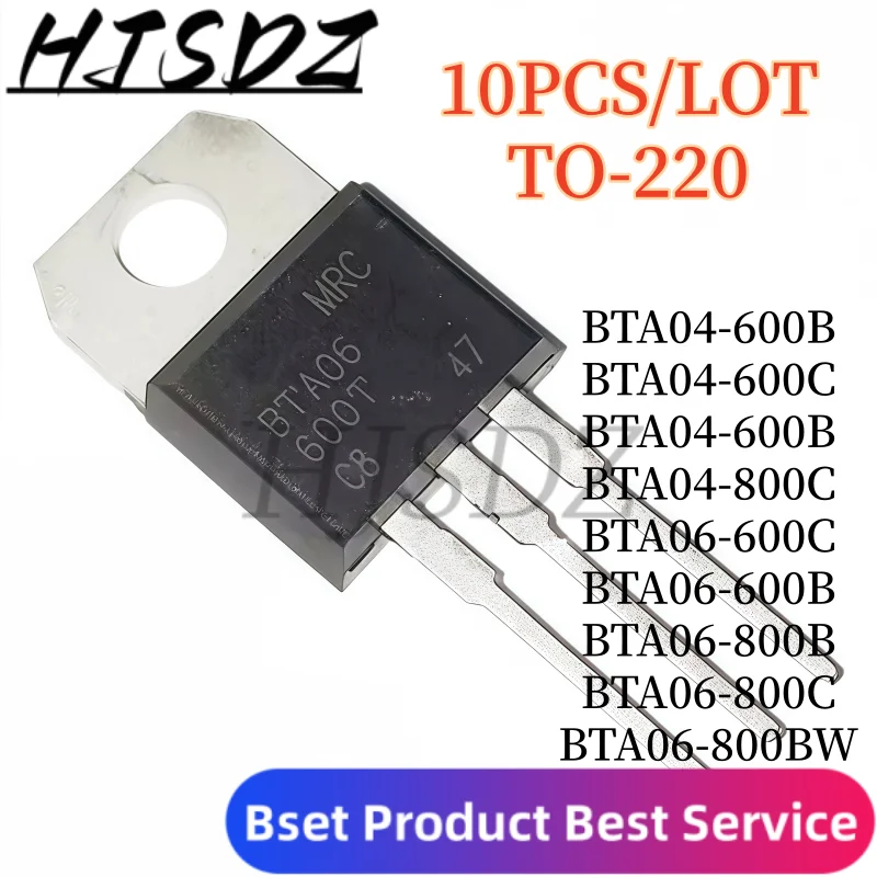 【10PCS/LOT】 BTA04-600B/600C BTA04-800B/800C BTA06-600C/600B/600T BTA06-800B/800C/800BW TO-220 Brand New and original