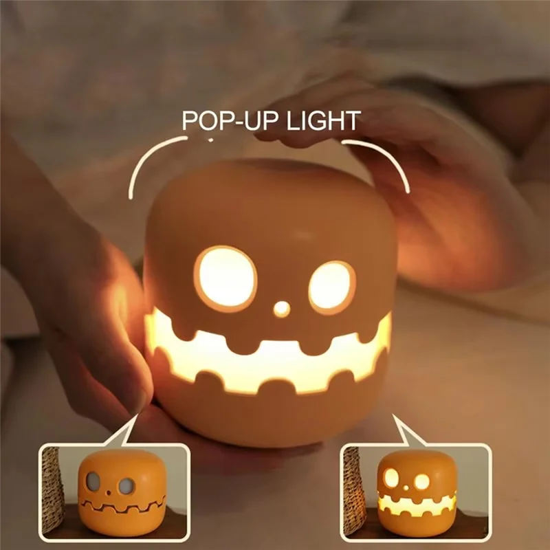 

ABRU-Rechargeable Pumpkin Nightlight Home Decoration Night Light Room Decoration Ornaments A