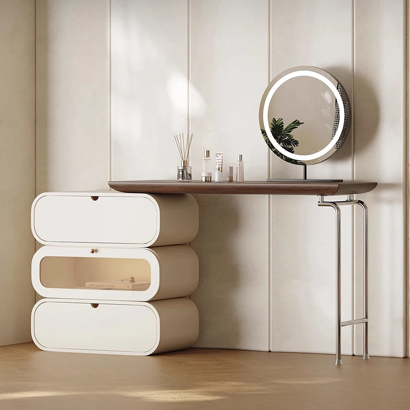 Modern Makeup Vanity Table Drawers Storage European Cosmetics Dressing Table Bedside Stool Comoda Pra Quarto Trendy Furniture