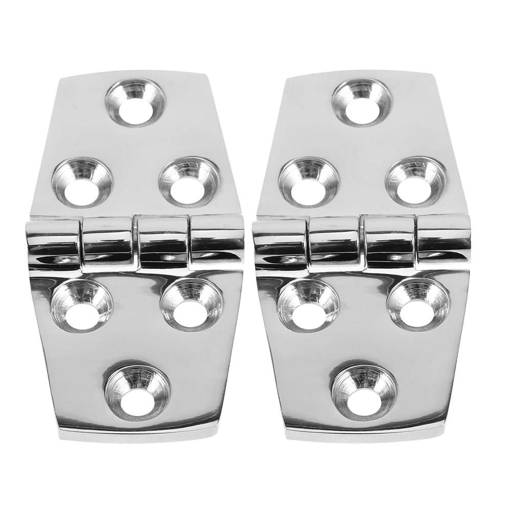 

2pcs Stainless Steel Marine Hinges for RV Yacht Boat Hatch Door Hardware Strap Hidden Self Closing Easy Installation Heavy Duty