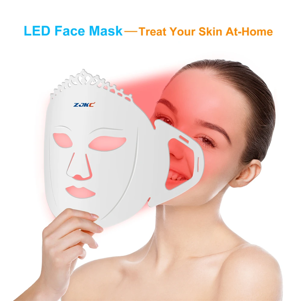 Zjkc 360 Leds Infrarood Licht Gezichtsmasker Fototherapie Gezicht Huidverzorging Machine Voor Rimpelverwijdering Anti-Inflammatoire Whitening