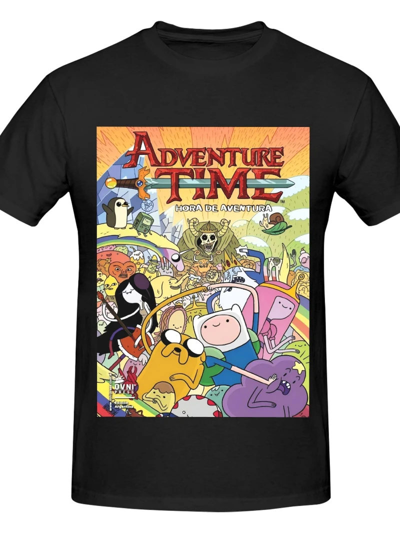 تي شيرت جرافيك لصيف 2025 للرجال وقت المغامرة 100 قطن فاخر عالي الجودة لكل من الرجال والنساء Y2k #3