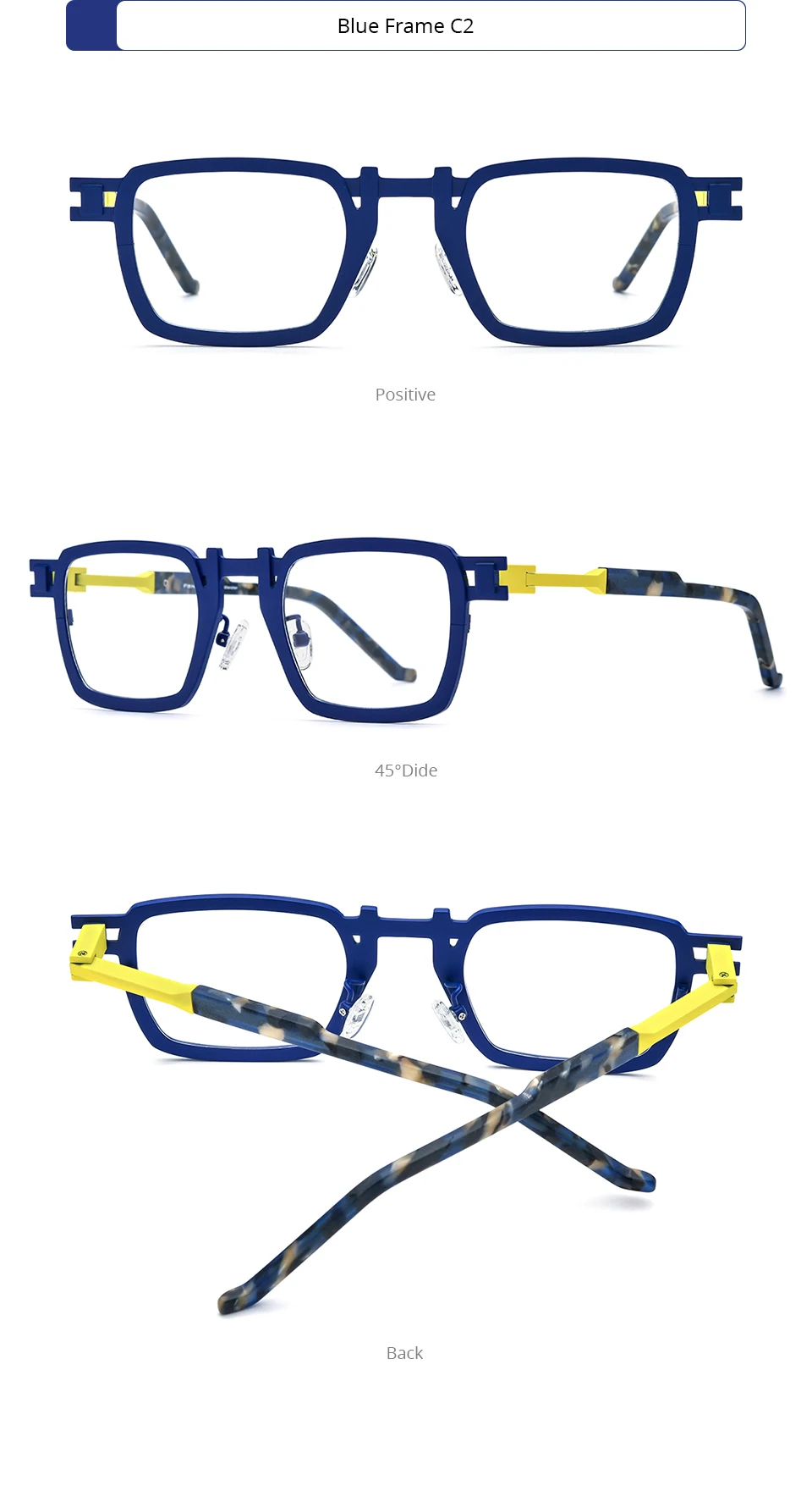 FONEX Dopamin Reines Titan Brillengestell Männer 2025, Neues Markendesign, Vintage-Stil, quadratische Brillen, Damen, Retro, japanische Brillen 85910 – Detail 8