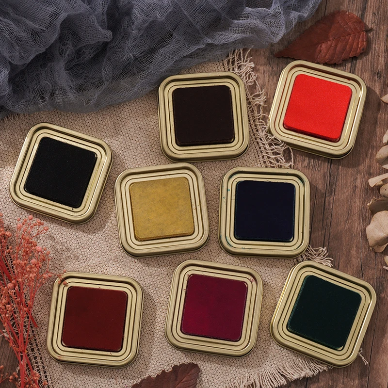 8 أنماط الرجعية القوطية مختمة مخطط اليدوية سجل القصاصات طالب لوازم الذاتي الحبر ختم Inkpad المدرسة الملحقات القرطاسية #6