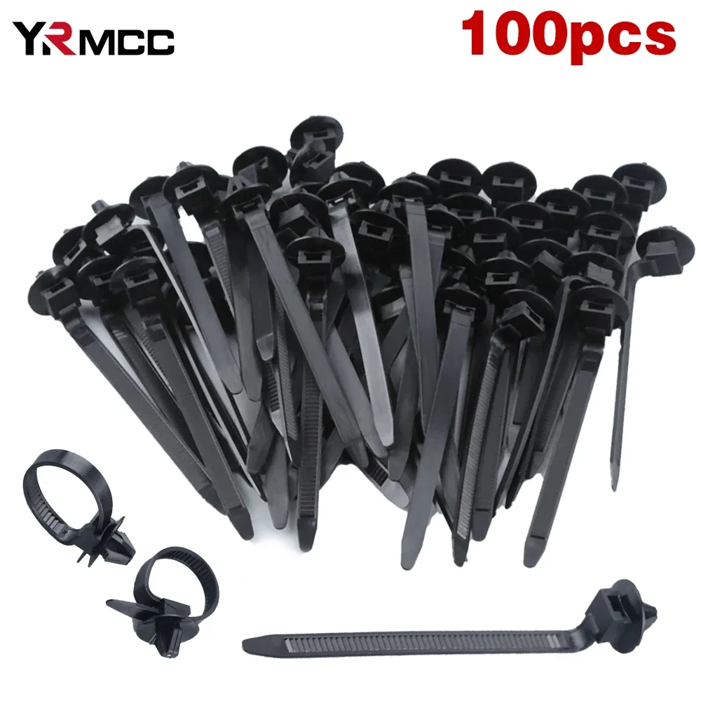 30/50/100PCS Adjustable Cable Ties Self-locking Nylon Cord Ties Car Cable Wire Fastening Loop Plastic Clamp Clips Accessories