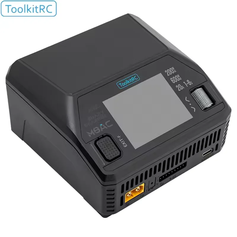 ToolkitRC M8AC Smart Lipo Battery Charger Discharger AC 200W DC 600W 20A for 1-8S LiHV Lipo Battery PD 65W
