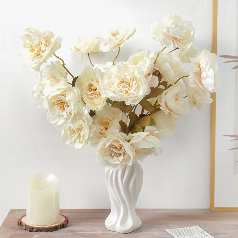 

Lifelike 5 Flowers/Bundle Artificial Flowers with Stems Real Touch Fake Peony Floral Arrangements Peony Bouquet Wedding