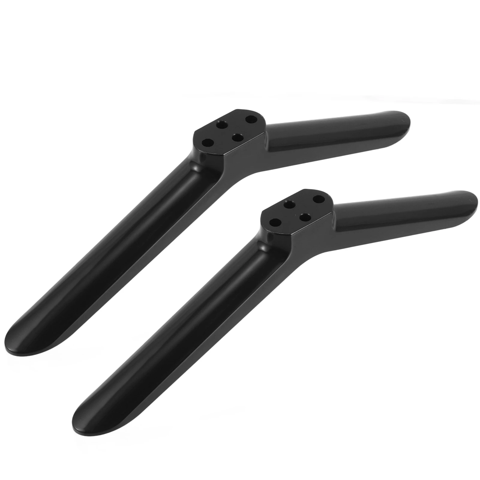 2 Pcs Base Stand Mounting Brackets Black Television Stand Legs Monitor Mount Riser Holder Stable Support Durable Easy