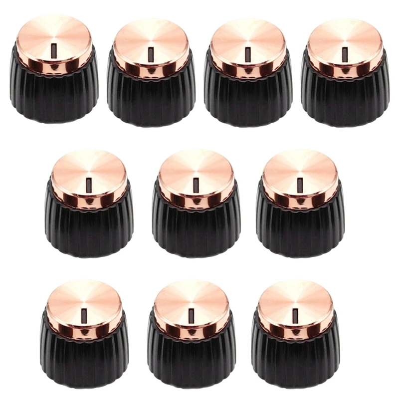 

10Pieces Universal Guitar AMP Amplifier Push on fit Knobs Fits 6Mm Diameter Pots Guitar Appearance Caps P8DC