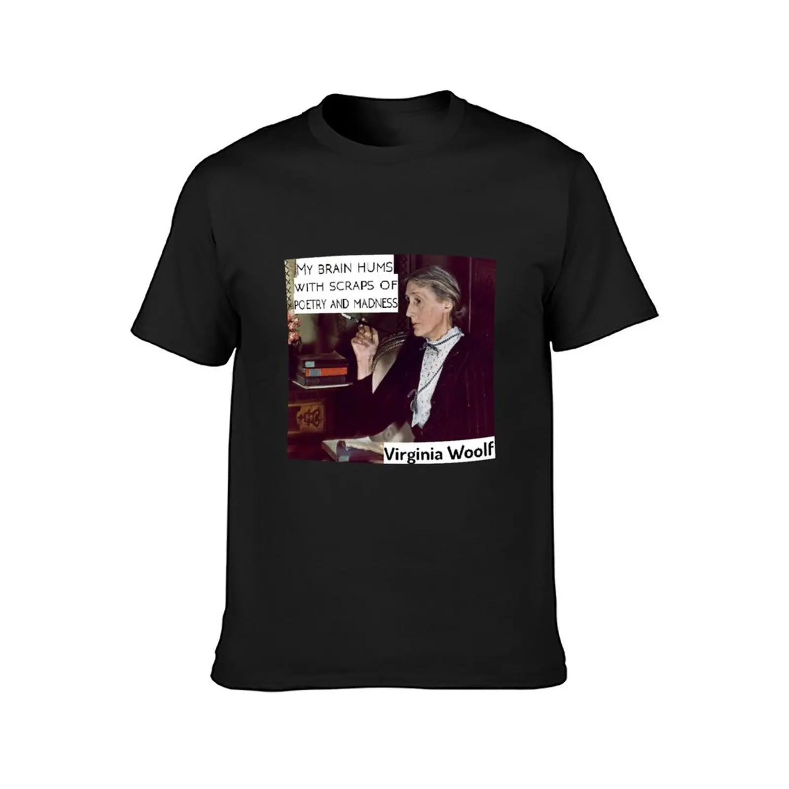 Virginia Woolf - Poetry & Madness T-Shirt quick drying Aesthetic clothing fitted t shirts for men