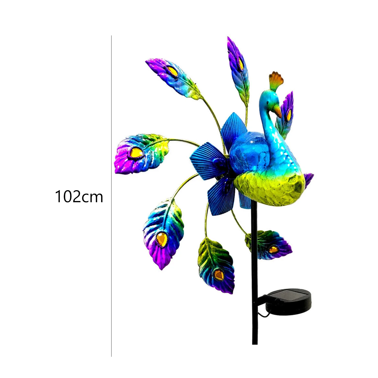 Lampu Hias Kincir Angin Surya Pemintal Angin Besi Warna-warni Lampu Steker Tanah Ornamen Pencahayaan Dekorasi Rumah untuk Pesta Liburan