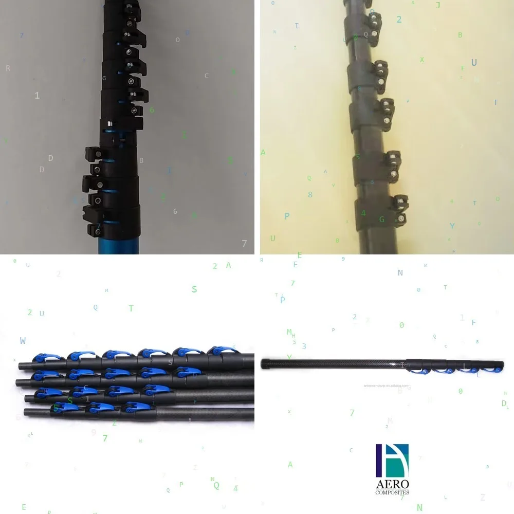 14m Carbon Fiber Telescopic Pole Lightweight Portable Extension Rod for Cleaning Camera Mount