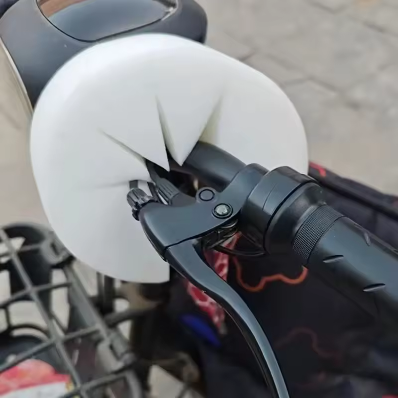 360° Cycle Motorcycle Handlebar Windproof Cotton Wavy Bike Hand Handlebar Cover Wind Block Spong Protector Winter Outdoor Riding - Image 7