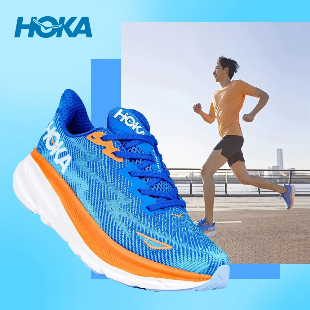 

Original Hoka One One Clifton 9 Running Shoes Mens Women's Lightweight Cushioning Marathon Breathable Highway Trainer Sneakers