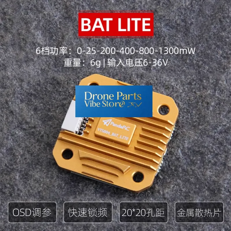 

Drone PartsPandaRC 5.8G Image Transmission VT5804-BAT PRO High Power 2.5W 2.8W Suitable For Flying Drones