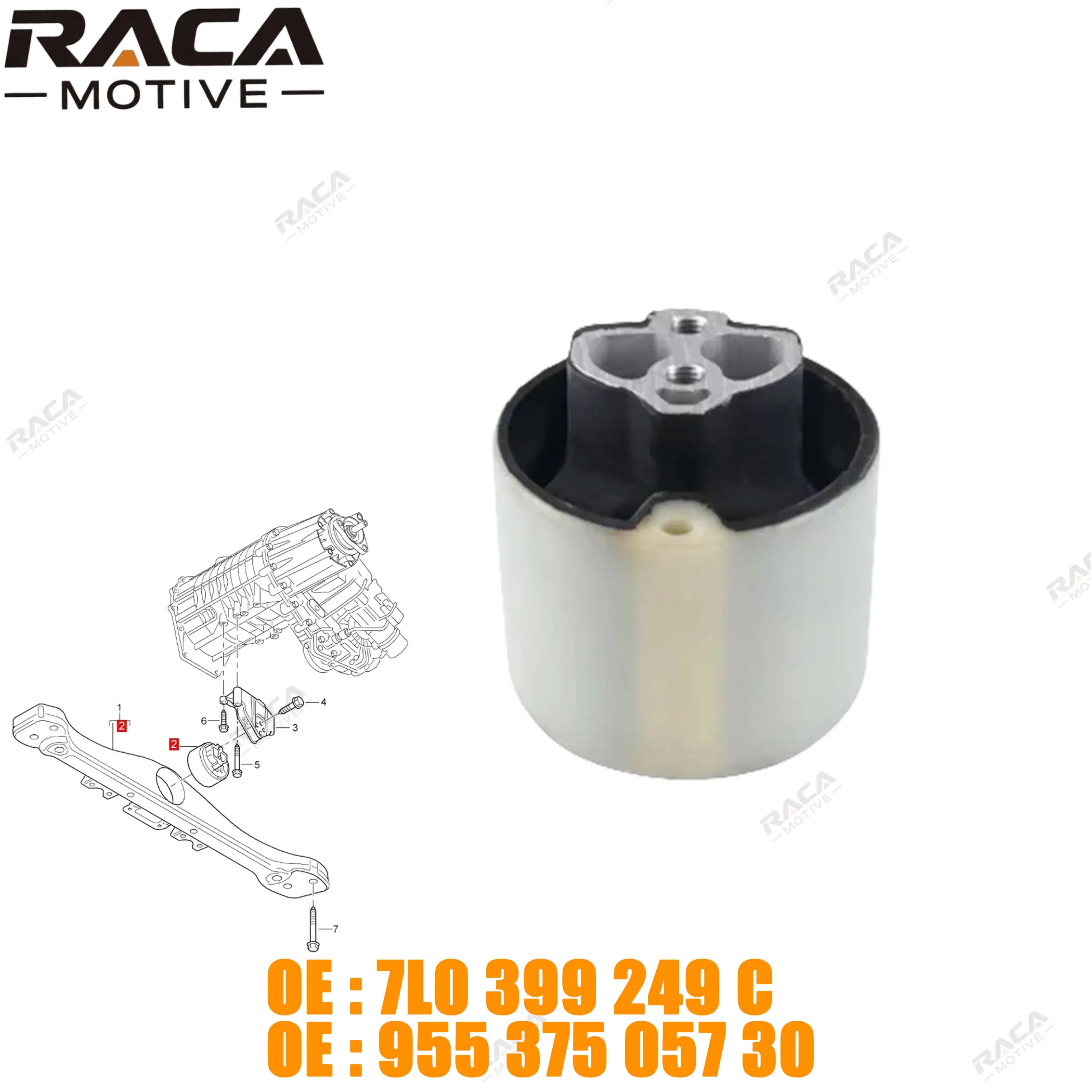 

Крепления коробки передач для Porsche Cayenne (9PA) (92A) 2011-2017, Volkswagen Touareg, Audi Q7 95537505730 7L0399249C