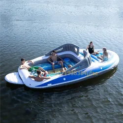 Cama Flotante Inflable De PVC Para 4-6 Personas, Barco Pirata, Corte, Fila Flotante Para Varias Personas