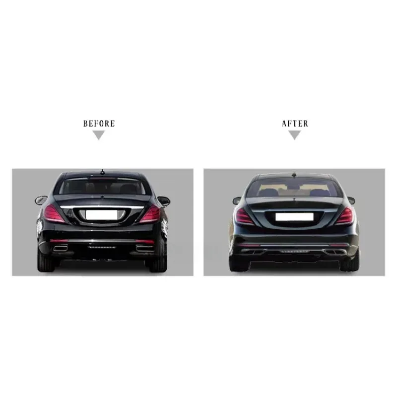 XT Auto Car Parts Style for S Class W222 Bumper Bodykit Grille 2014-2020 W222 Side Skirt Fender 3