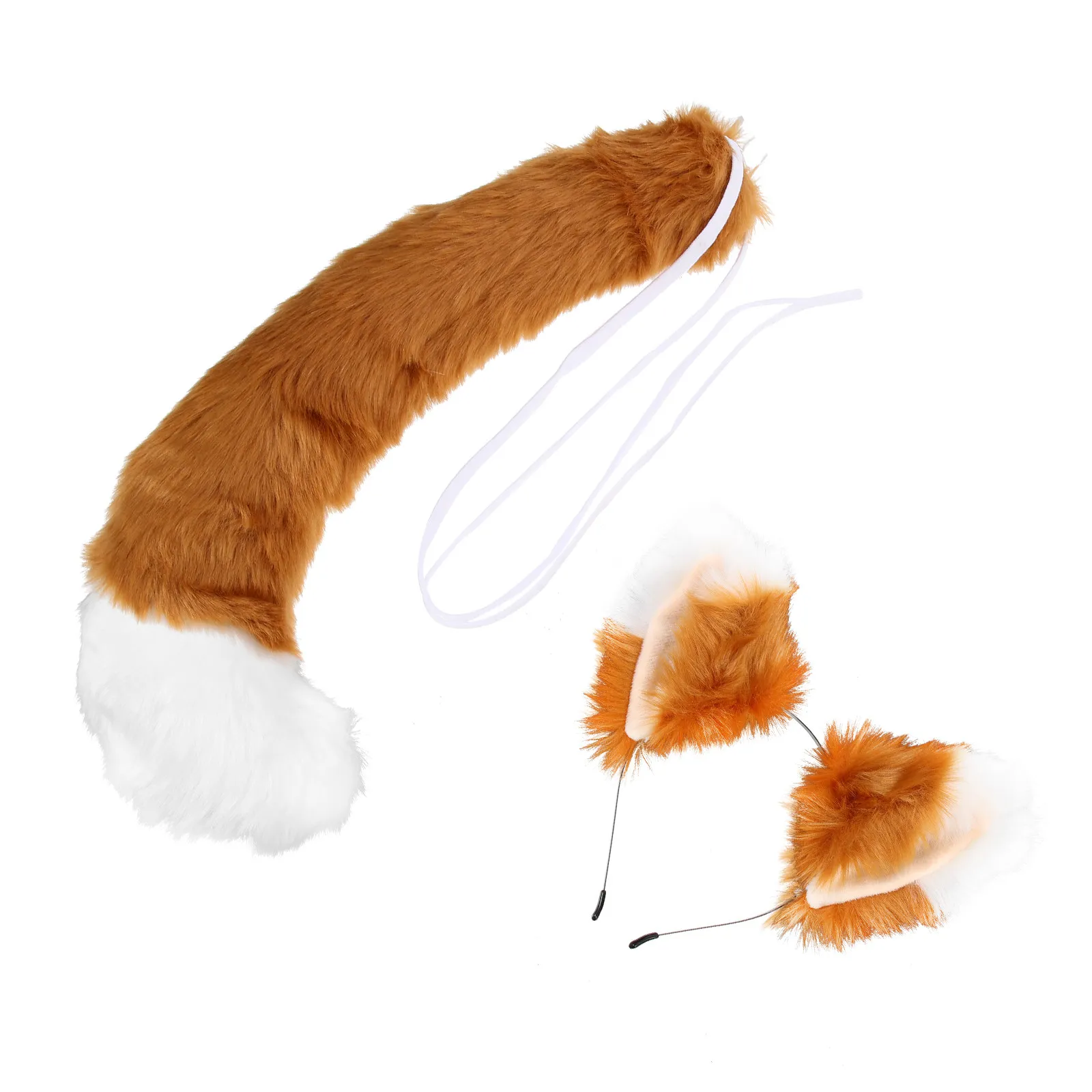 

Комплект: повязка на голову с лисьими ушками и хвостом, милый декор для фестивалей и вечеринок, маскарадный костюмный реквизит, женский головной убор для маскарада