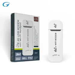 4G Wireless LTE WiFi Router 4G SIM Card Portable 150Mbps USB Modem Pocket Hotspot Dongle Mobile Broadband for Home Office WiFi