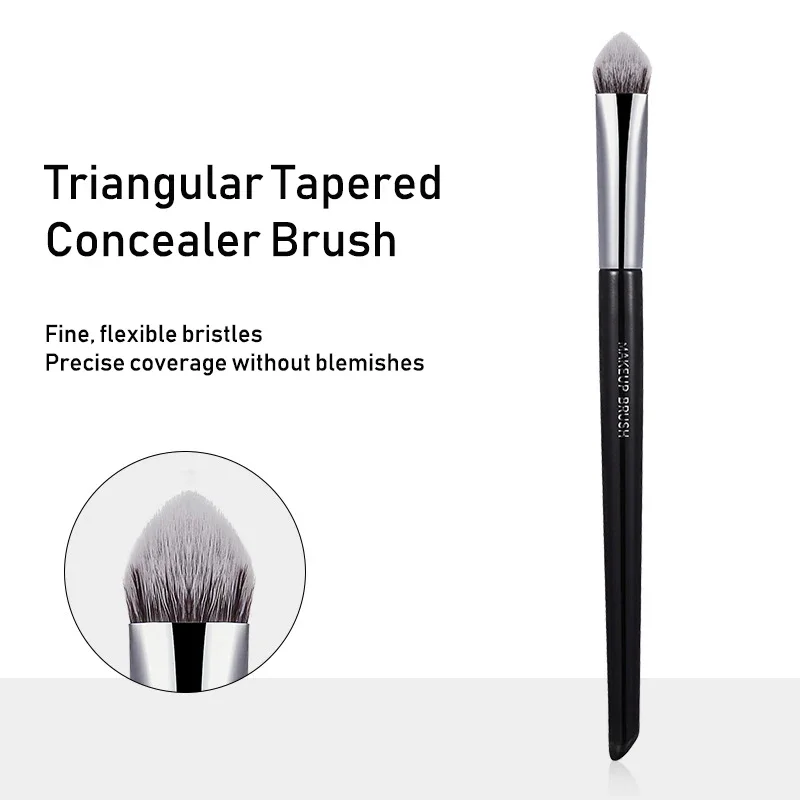 Triangle Beveled Concealer Brush for Dark Circles Acne Spots Detail Highlighting Accents Precision Makeup Brush