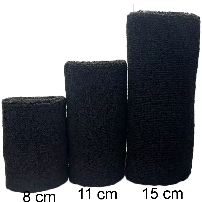 2Pcs Wrist Sweatband Tennis Sport Wristband Volleyball Gym Wrist Brace Support Sweat Band Towel Bracelet Protector 8 /11 /15 cm