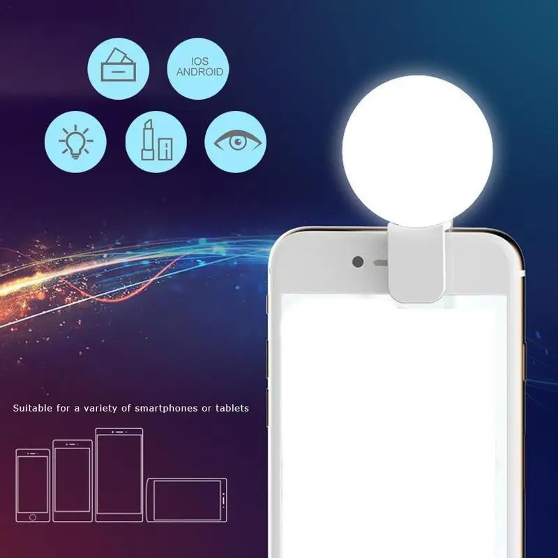 Mini Fill Light LED External Fill Light Selfie Phone Light Gift Portable Fill Light Selfie Clip Light Accessory
