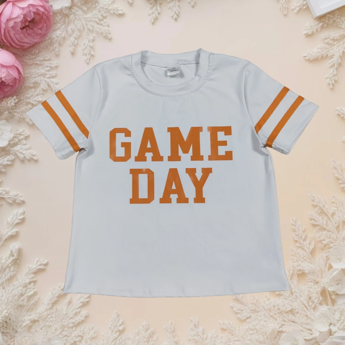 

Hot Sale Girls Game Day T-shirt Kids Toddler Short Sleeve Top Cute Letter Print Summer Outfit Children Clothes Casual Wear