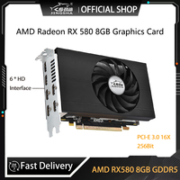 JINGSHA Video Card AMD RX 580 8GB 256Bit 2048SP GDDR5 Graphics Cards For AMD Radeon RX 580 Series 6*HD DisplayPort PCI-E 3.0 16X