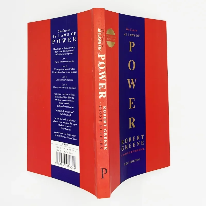 Libro conciso de 48 Laws of Power de Robert gentle, libro en inglés de motivación política y de orientación política, Paperback