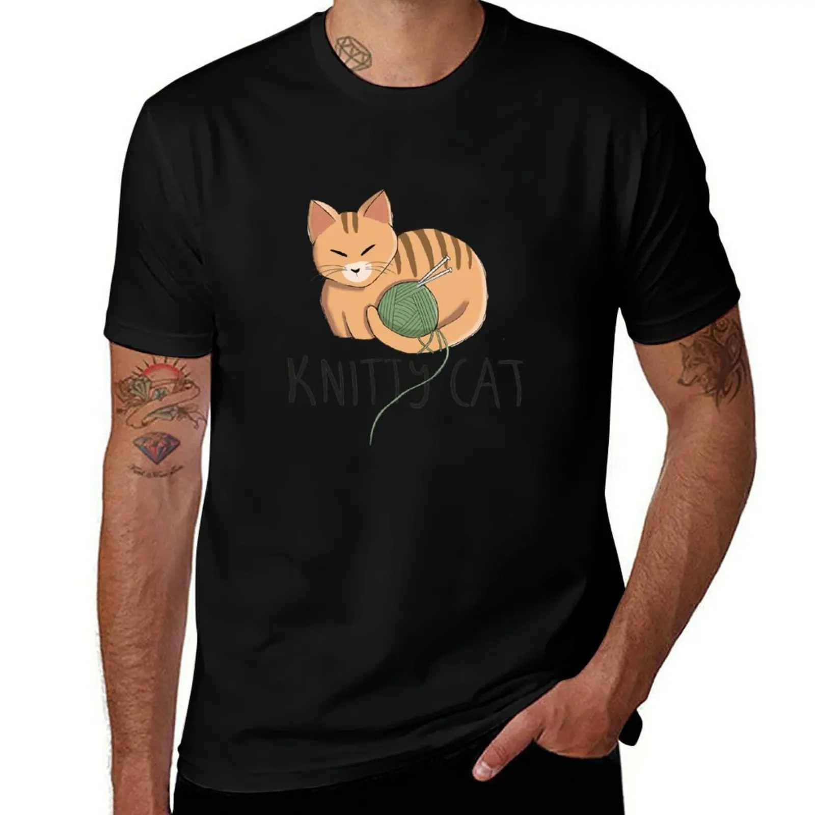 

Knitty cat T-Shirt g man t shirts for men t shirts designer T-Shirt