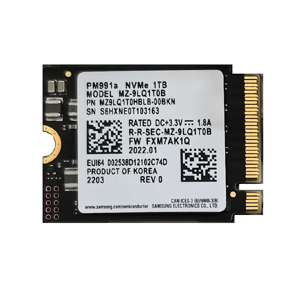 

New SSD 1TB PM991A 2230 NVMe Solid State Drive SSD M.2 Internal PCIe 3.0x4