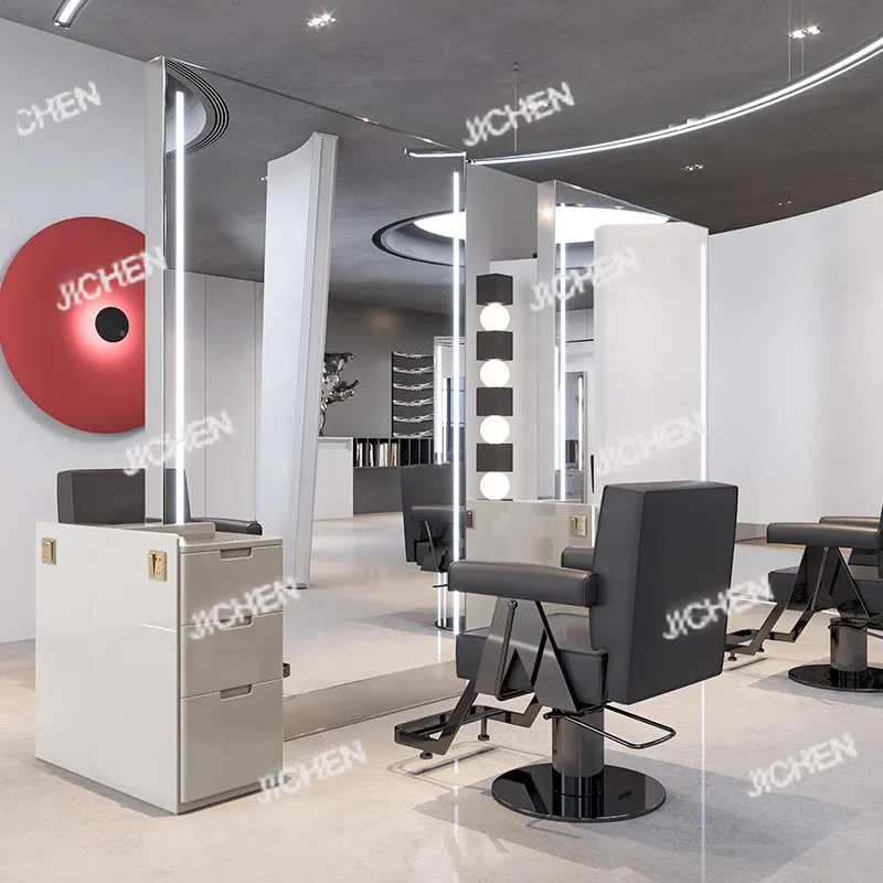 

New Internet celebrity barber shop mirror hair salon special stainless steel double-sided floor-to-ceiling hair cutting mirror