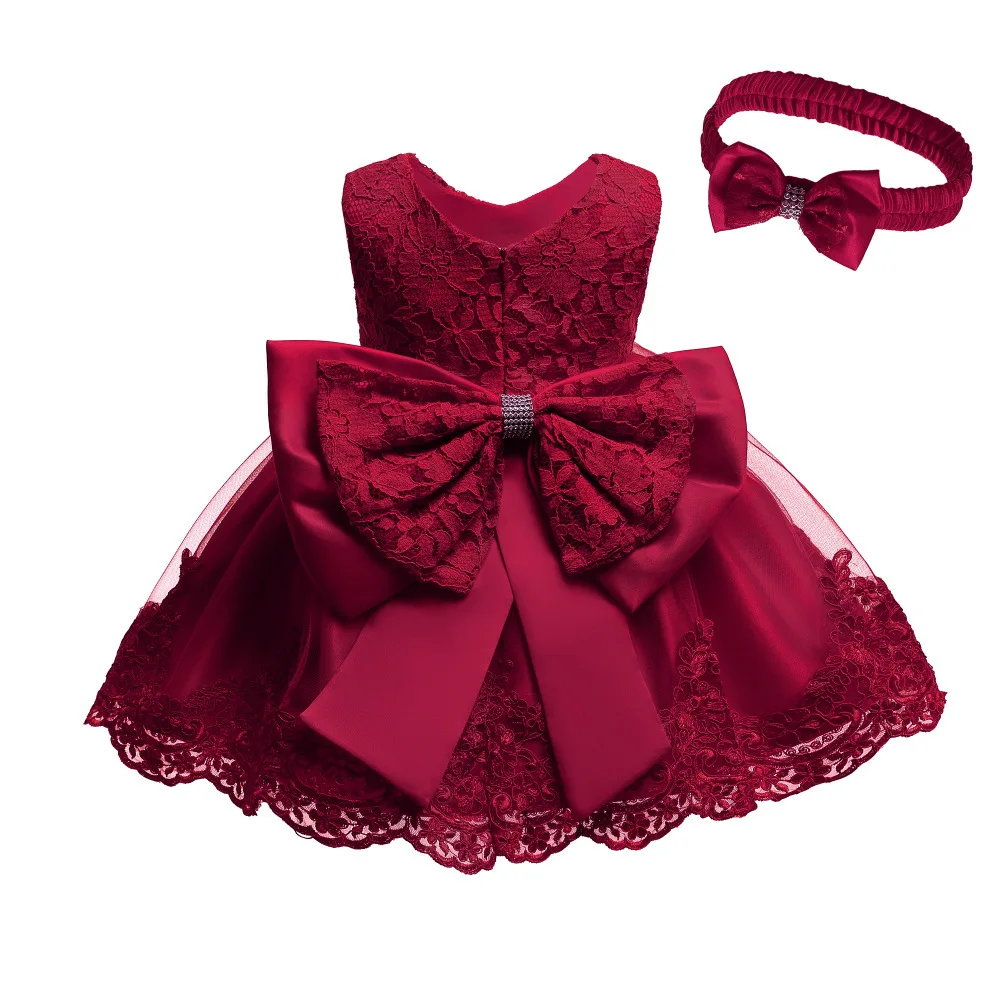 Nieuwe Mode Prinsessenjurk Voor Baby Meisjes Kostuum 1e Verjaardagsfeestje Jurk Kids Lace Vestidos 0-24 Maanden