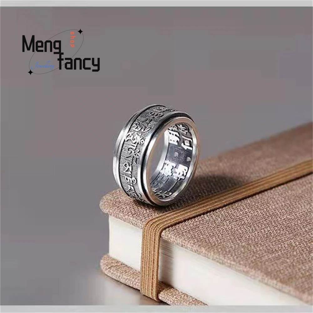 

Six Character Classic Boastful Personality Retro Turnable Single Hipster Tail Ring High-grade Couple Luxury Quality Fine Jewelry