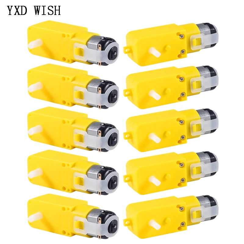 20 peças dc 3v-8v robô carro inteligente engrenagem de eixo duplo dc engrenagem módulo de motor tt para carro robô 1:48 motores tt