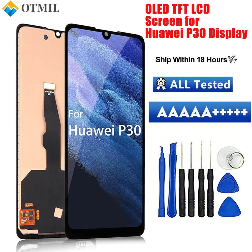 Pantalla OLED TFT LCD para Huawei P30, Repuesto de Pantalla para Huawei P30 ELE-L29 ELE-L09 ELE-AL00 ELE-TL00 ELE-L04, Ensamblaje de Pantalla Digitalizadora