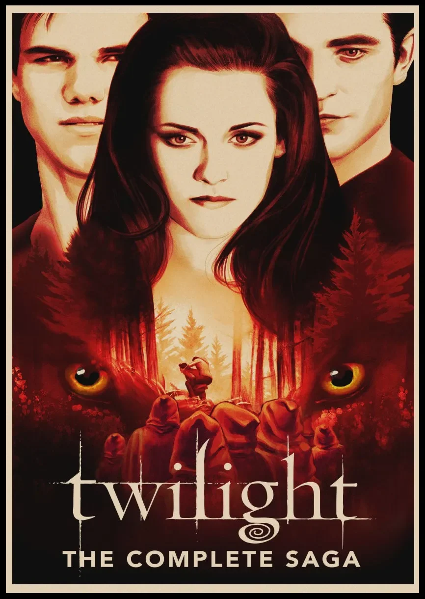 The Twilight Saga Poster Classic Movie Posters Retro Kraft Paper Print Home Decor Room Decor Wall Sticker Wall Decor