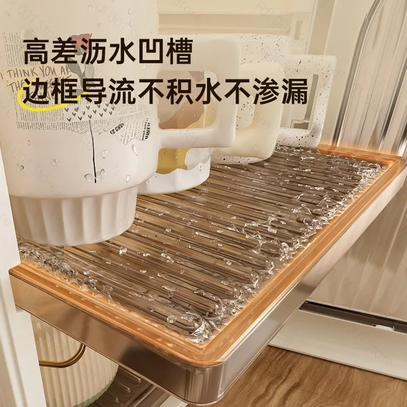Multi Layer Cup Storage Rack Large Capacity Dustproof Cup Holder for Water Wine Tea Cups Kitchen Countertop Organizer
