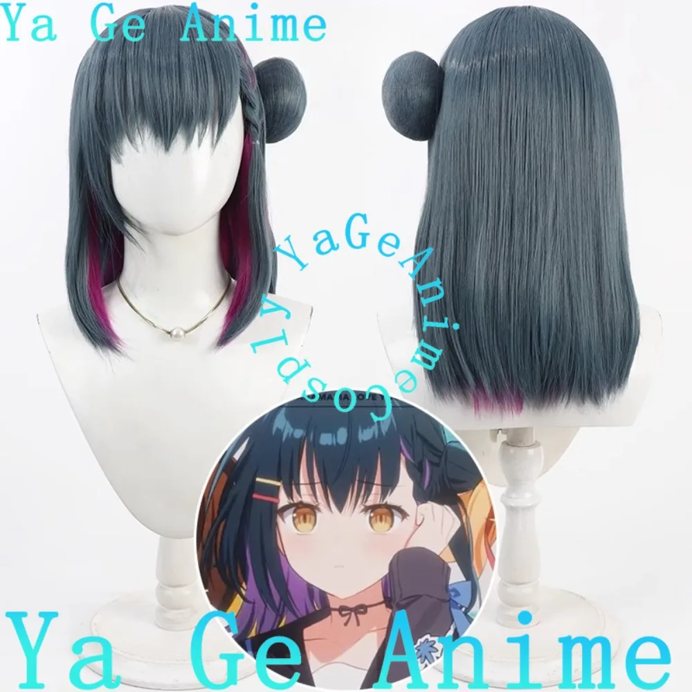 شعر مستعار تأثيري في المخزون شحن سريع الظاهري VTuber Yamagami Karuta شعر مستعار تأثيري كعكة الشعر أنيمي عرض الواقع الهزلي شعر مستعار اصطناعي