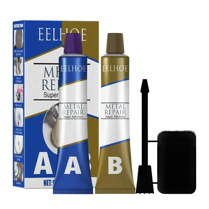 

Metal Glue Heavy Duty 2pcs Corrosion Resisting Metal Repair Gel High Strength Anti-impaction Weld Metal Repair Paste Magic