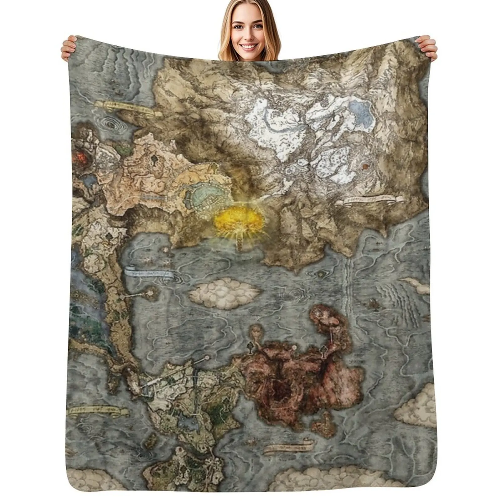 

E.L.D.E.N MAP Classic Throw Blanket Decorative Throw Soft wednesday christmas gifts Blankets