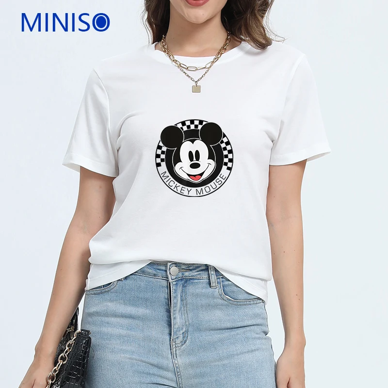 

Disney Mickey Creative Print Women New In Summer Clothing Short Sleeve T-Shirt Suit Athleisure Fashion Trend Tops