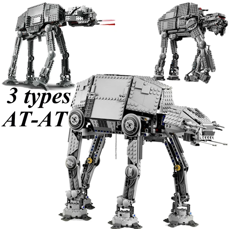 

3 Types Space Wars AT-AT All-terrain Armored Heavy Assault Walker Transport Robot Building Blocks Assemble Bricks Toys Kid Gifts